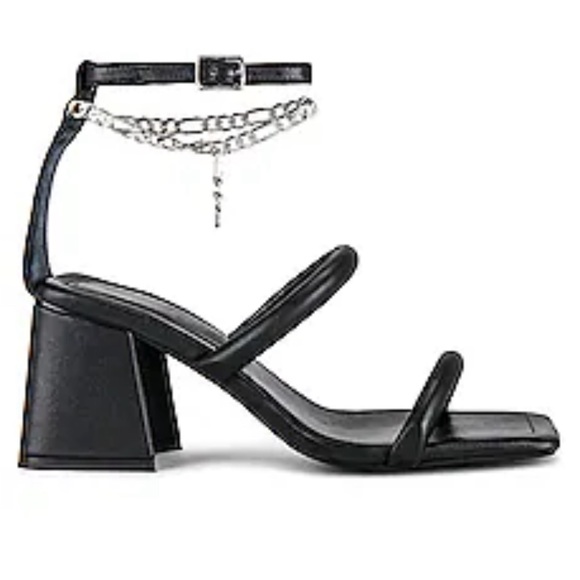 Free People Parker Chain Heel Black Size 39.5 - Picture 5 of 8